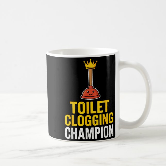 Caneca De Café Entupimento de Vaso Sanitário Chamon Citação Engra (Direita)