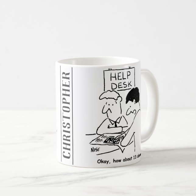 Caneca De Café Entusiasta de palavras cruzadas pergunta em uma me (Frente Esquerda)