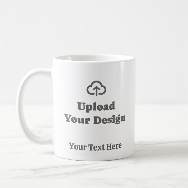 Caneca De Café Envie Seu Gráfico e Texto (Esquerda)