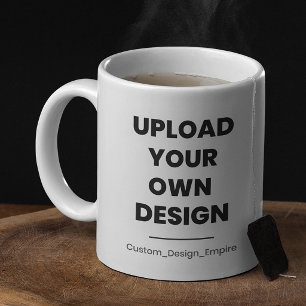 Caneca De Café Envie Seu Próprio Design Aqui Modelo Personaliza