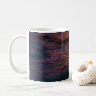 Caneca De Café Envoltórios Abstratos Vermelho Borgonha Preto Grad