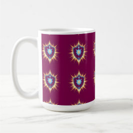 Caneca De Café Epic Fantasy Shield with Radiant Energy Burst – Ma