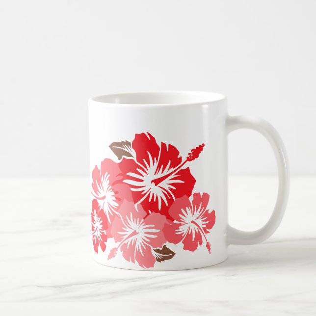 Caneca De Café "Epic Hibiscus" em Coral Mug (Direita)