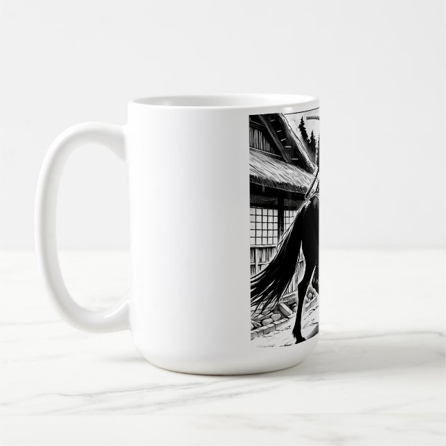 Caneca De Café Epic Samurai Rider Impressão de Arte de Manga (Esquerda)