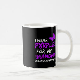 Caneca De Café Epilepsia Eu Visto Roxo Para Minha Avó Fita
