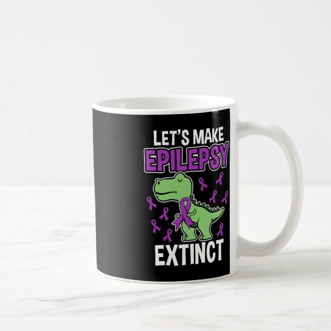 Caneca De Café Epilepsia Extinta T-Rex Sensibilização Mês Ki (Direita)