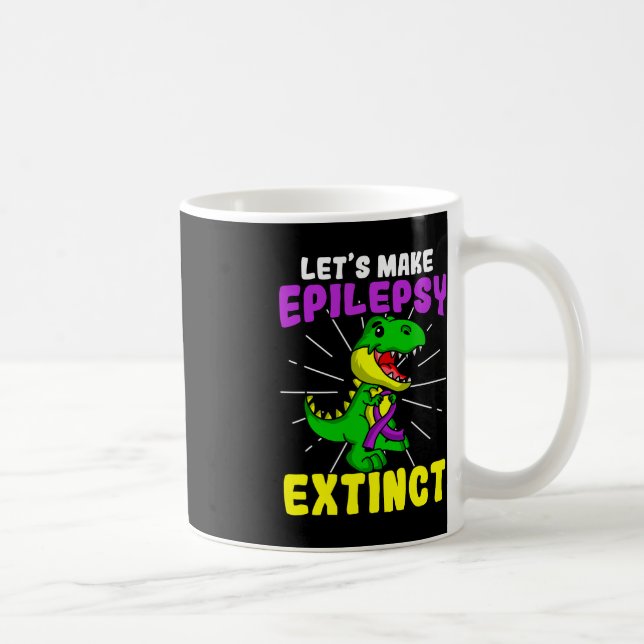 Caneca De Café Epilepsia Guerreira Epiléptica Extinção Dinossauro (Direita)