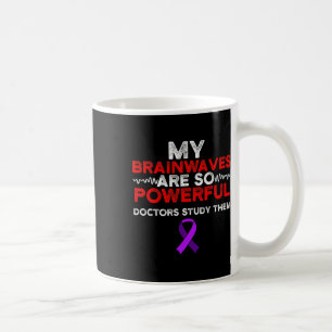 Caneca De Café Epilepsia Sensibilização Cérebro Onda Guerreira Ep