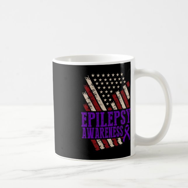 Caneca De Café Epilepsia Sensibilização Sobrevivente Guerreiro Ep (Direita)