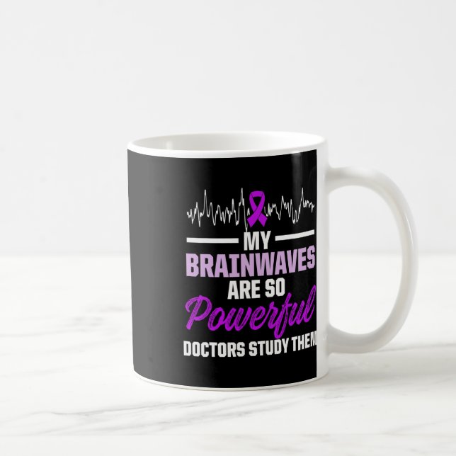 Caneca De Café Epilepsy Awareness Epileptic Warrior Survivor  (Direita)