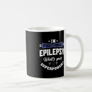 Caneca De Café Epiléptico Guerreiro e Epilepsia de Fita Roxa Awar