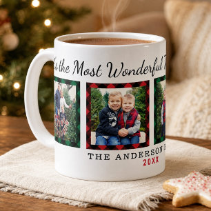 Caneca De Café Época Mais Maravilhosa Foto de Xadrez de Natal