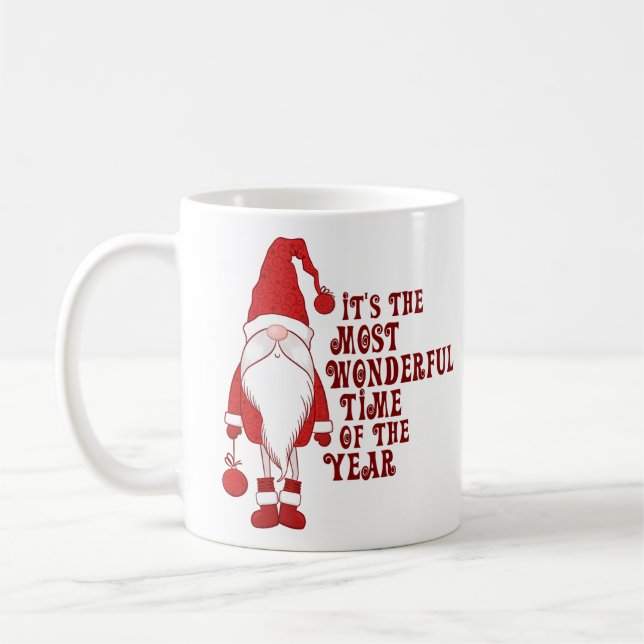 Caneca De Café Época Maravilhosa do Ano do Gnome (Esquerda)