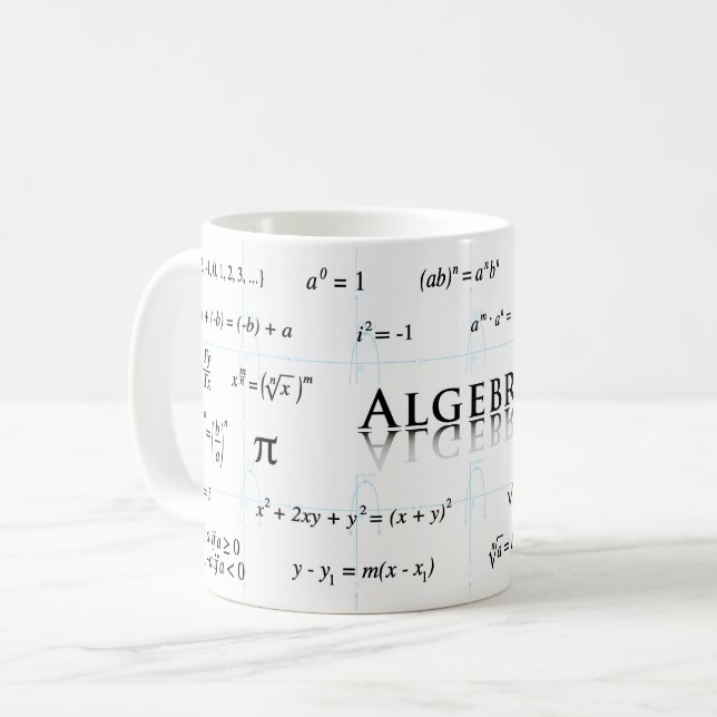 Caneca De Café Equações da álgebra (Frente Esquerda)