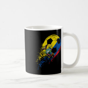 Caneca De Café Equador Bandeira Equatoriana Jogador de Futebol