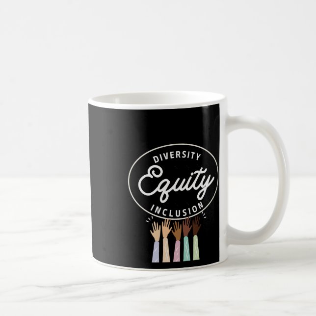 Caneca De Café Equidade De Diversidade E Vinheta De Inclusão (Direita)