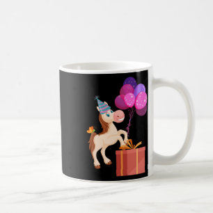 Caneca De Café Equídeo do tórax do animal do aniversário de crian