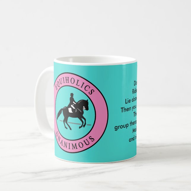 Caneca De Café Equiholics Unanimics English Rider 2 (Frente Esquerda)