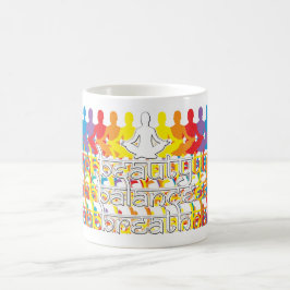 Caneca De Café Equilíbrio de Beleza entre Intenções do Arco-Íris