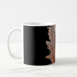 Caneca De Café Equilíbrio de Dualidade Empenada Luz Âmbar e Marfi
