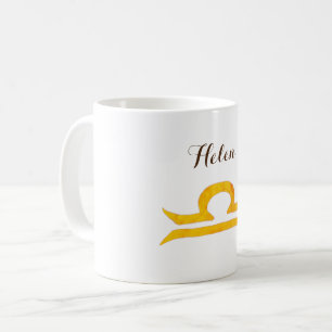 Caneca De Café Equilíbrio Dourado, nome do costume do sinal do