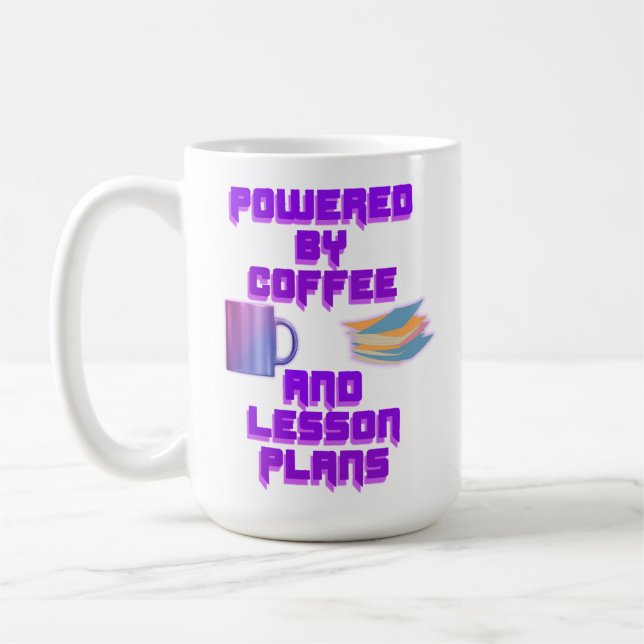 Caneca De Café Equipado com Café e Planos de Lição (Esquerda)