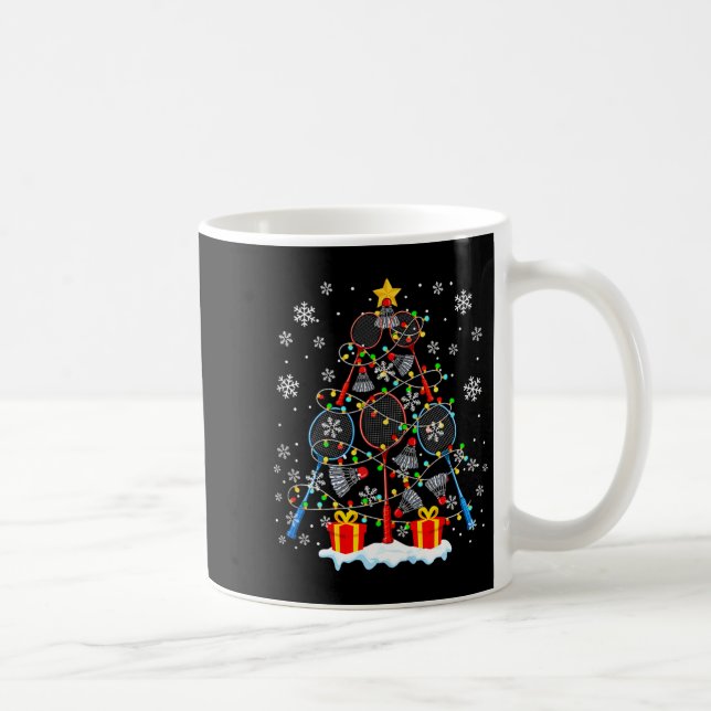Caneca De Café Equipamento de Badminton Como Árvore de Natal Colo (Direita)