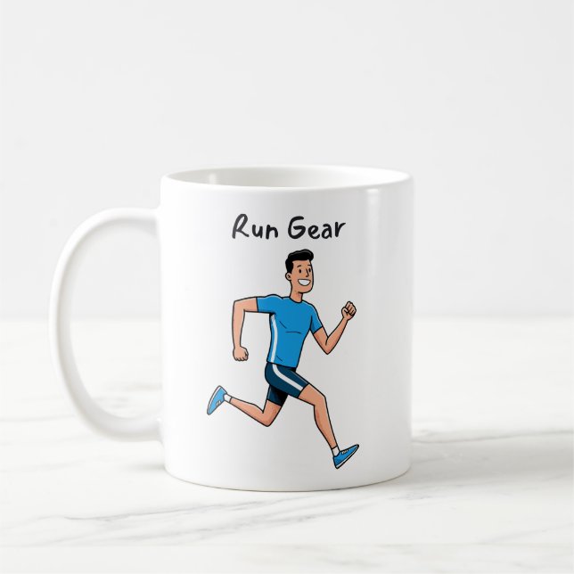 Caneca De Café Equipamento de Corrida – Corrida Inspiradora (Esquerda)