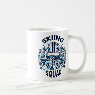 Caneca De Café Equipamento de Esqui para Aventureiros da Neve do