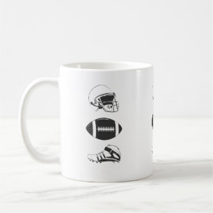 Caneca De Café Equipamento de Futebol Americano Silhueta Capace