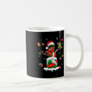 Caneca De Café Equipamento De Voleibol Como Snowman Estigia Xmas