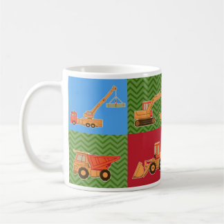 Caneca De Café Equipamento pesado do transporte - colagem