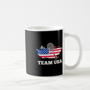 Caneca De Café Equipe Americana EUA Remo Raquete Jogador de Badmi