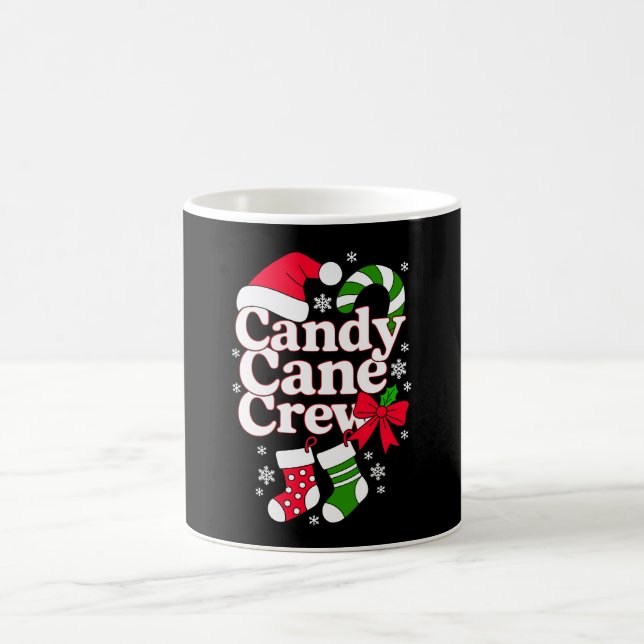 Caneca De Café Equipe Candy Cane Natal Chapéu do Papai Noel Floco (Centro)