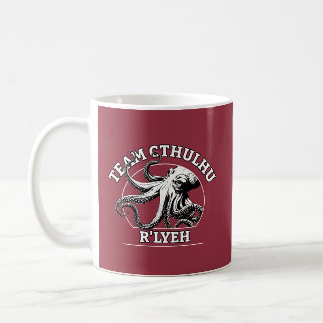 Caneca De Café Equipe Cthulhu R'lyeh Lovecraft (Esquerda)