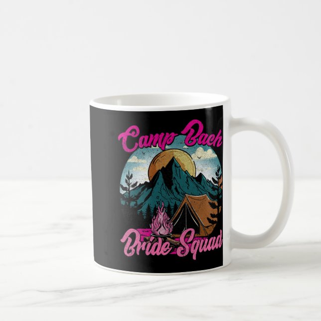 Caneca De Café Equipe da Noiva Acampamento Retro Camping Festa de (Direita)