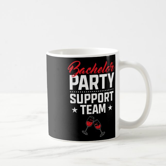 Caneca De Café Equipe de Apoio à Despedida de Solteiro Noivo Noiv (Direita)