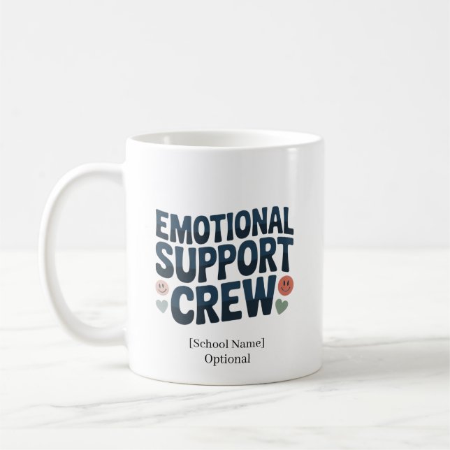 Caneca De Café Equipe de Apoio Emocional Personalizada Funcionári (Esquerda)