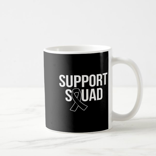 Caneca De Café Equipe de Apoio Mês de Conscientização sobre o Cân (Direita)