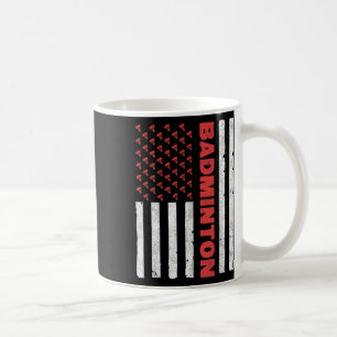 Caneca De Café Equipe de Badminton Bandeira Americana EUA Badmint