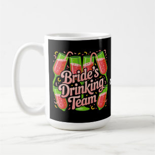 Caneca De Café Equipe de Bebida da Noiva Design de Despedida de S