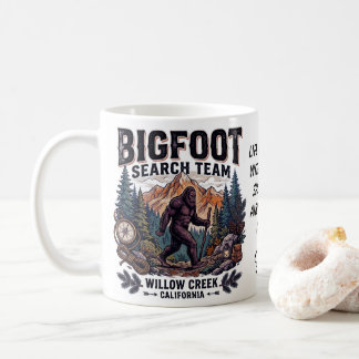 Caneca De Café Equipe de Busca do Pé Grande Sasquatch na Floresta