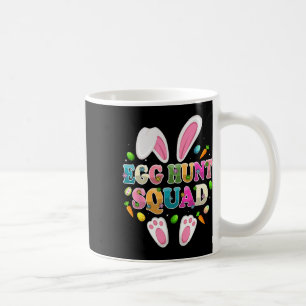 Caneca De Café Equipe de Caça a Ovos Coelho Feliz Dia de Páscoa