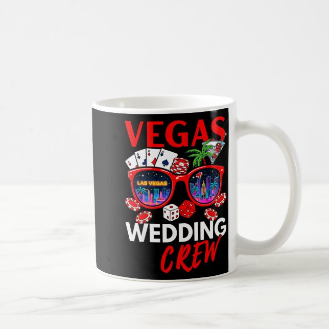 Caneca De Café Equipe de casamento engraçada de Las Vegas 2026 de (Direita)