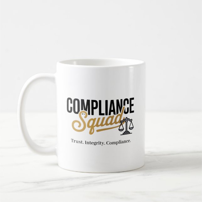 Caneca De Café Equipe de Conformidade  (Esquerda)