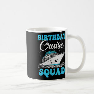 Caneca De Café Equipe de Cruzeiro de Aniversário Férias de Cruzei