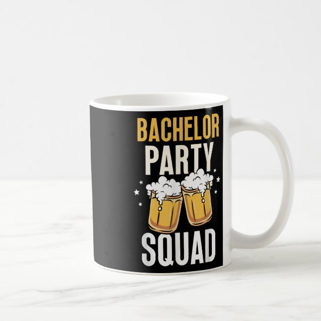Caneca De Café Equipe de Despedida de Solteiro Noiva Noivo  (Direita)