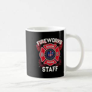 Caneca De Café Equipe de fogos de artifício fofa patriótica técni