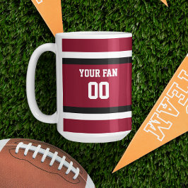 Caneca De Café Equipe de futebol Red & Black Personalizada
