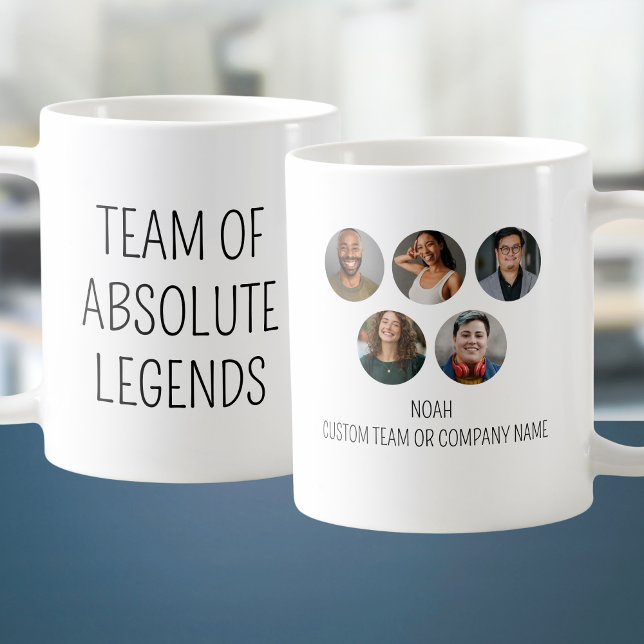 Caneca De Café Equipe De Legendas Absolutas 5 Escritório De Coleg (Team Of Absolute Legends 5 Photo Coworkers Office Coffee Mug
)